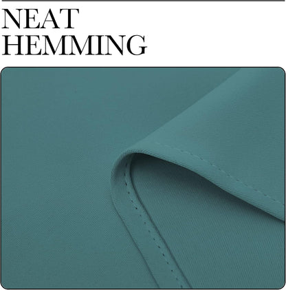 NICETOWN Blackout Curtains for Patio Glass Doors - Sea Teal Privacy Drapes, 42" x 90" (1 Pair)