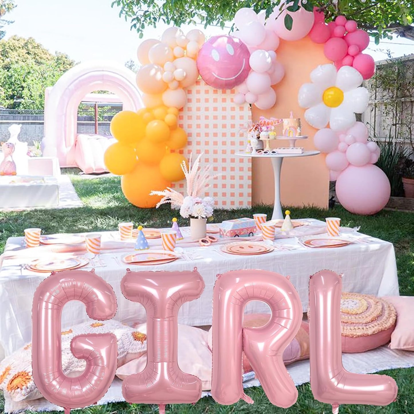 Skiennix 40" Pastel Pink Letter K Balloon - Large Foil Helium Balloon for Birthday & Graduation Decor