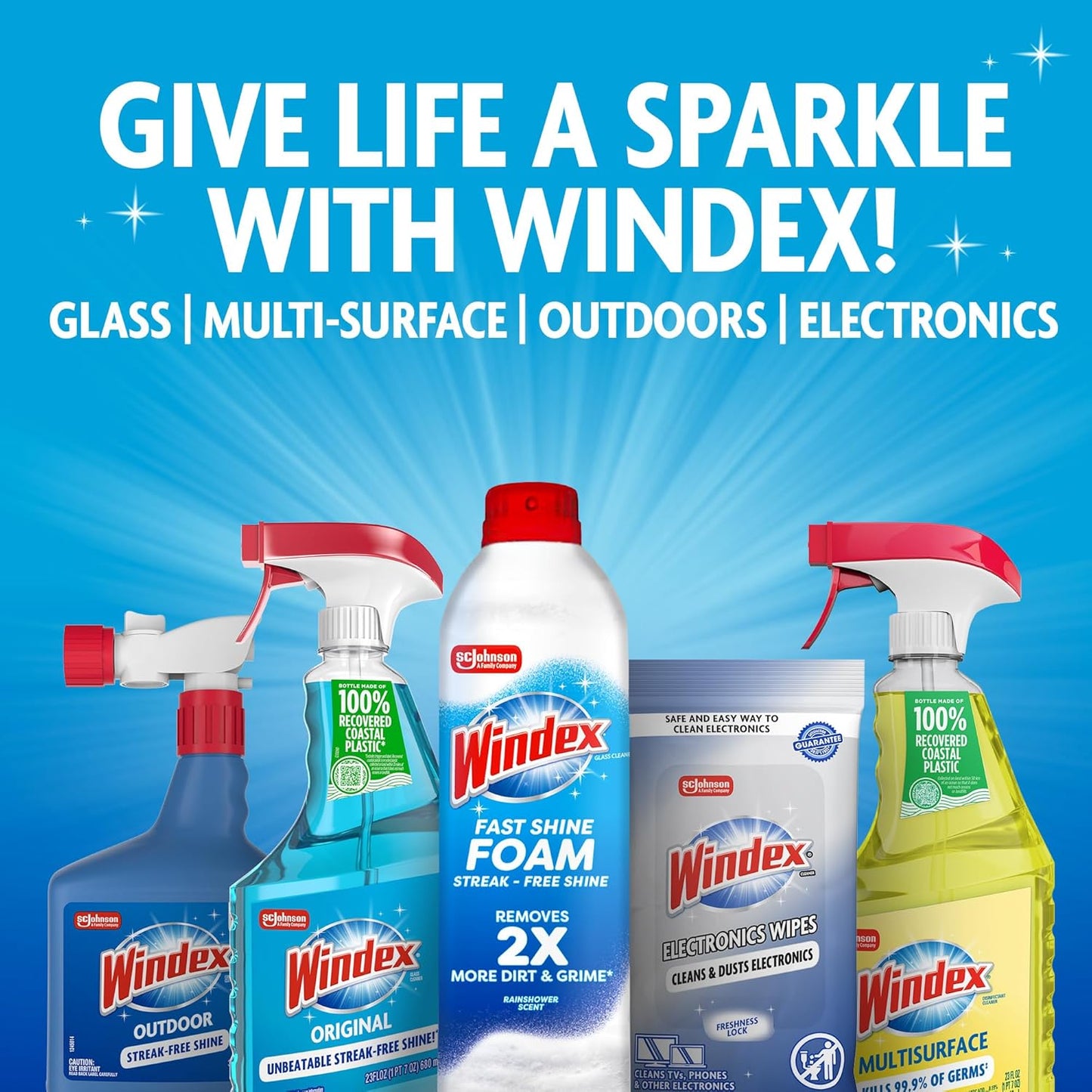Windex Outdoor Window Cleaner - Ammonia-Free Concentrated Formula for Deep Clean | 32 Fl Oz (Pack of 2)