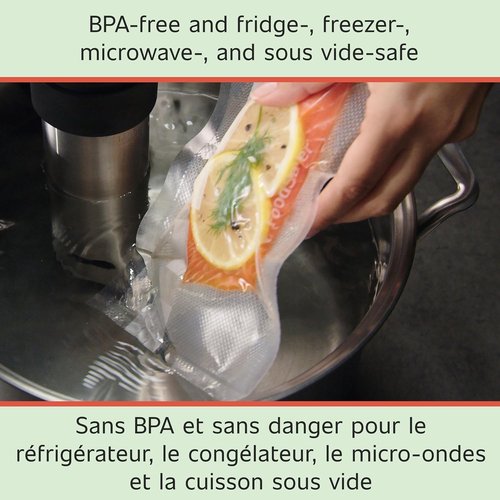 FoodSaver Vacuum Seal Rolls - 11" x 16' BPA-Free Multilayer Construction for Food Preservation | 2-Pack