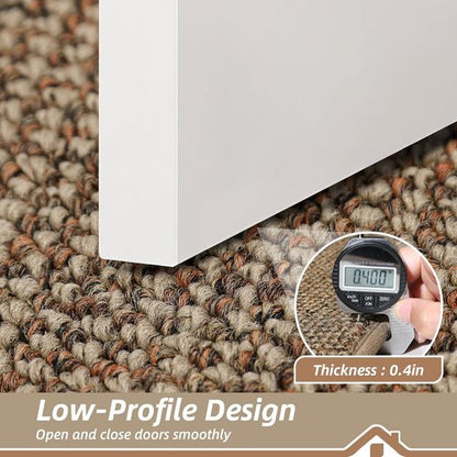 BEQHAUSE Dirt Trapper Door Mat - Non-Slip, Washable Entryway Rug | 17" x 30", Beige, Low Profile