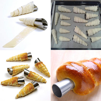 Skiennix Large Cream Horn Molds - 20-Pack Stainless Steel Ice Cream Mold Tubes