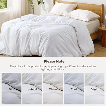 Bedsure Duvet Cover Oversized King Size - Only Includes 1 Duvet Cover (120"x98"), Hotel Luxury Soft Double Brushed All Season Bedding for Kids & Adults, Zipper Closure, NO Comforter, White