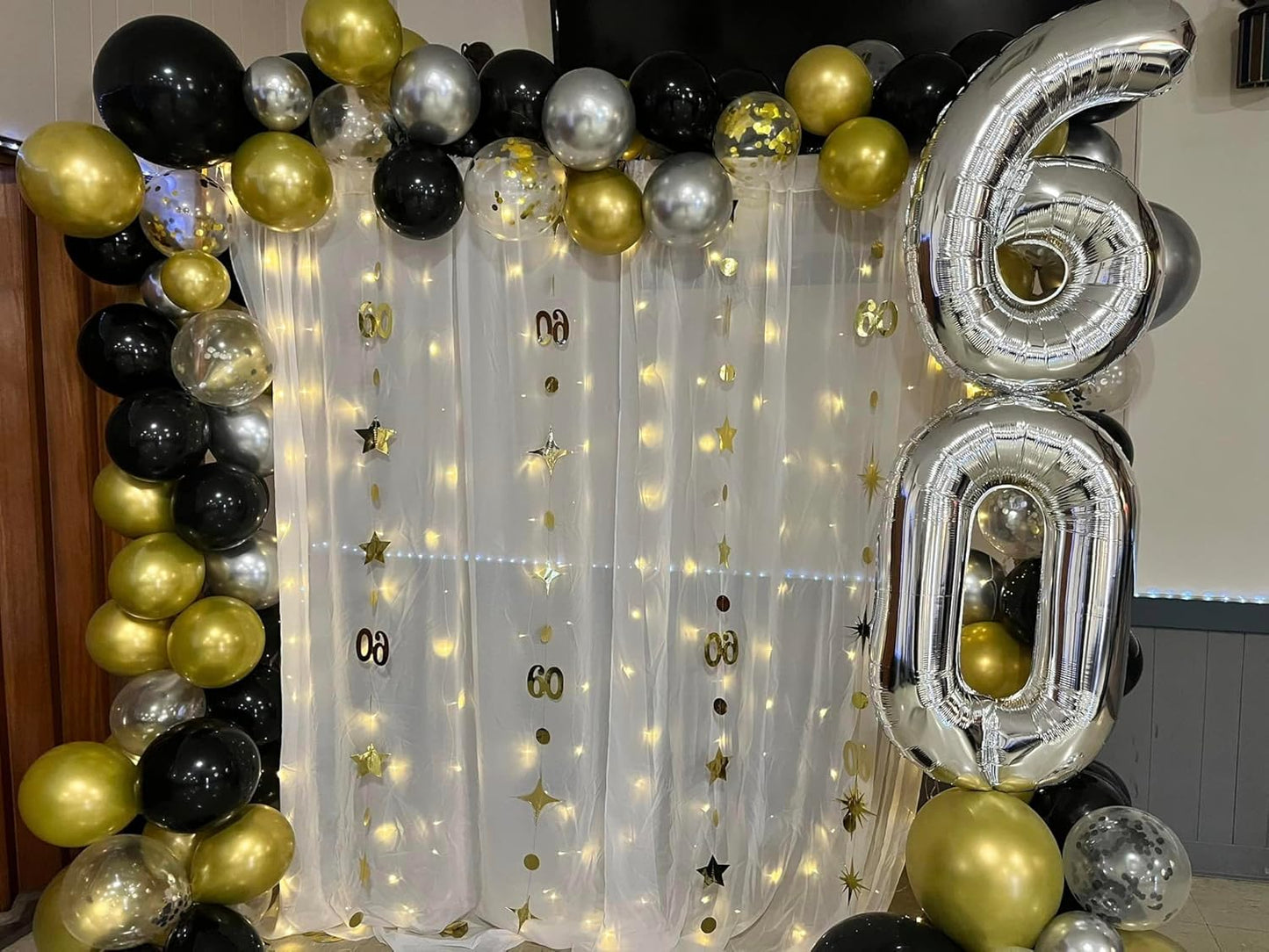 Silver Number 60 Balloon - 40 Inch 60th Birthday Decoration for Kids & Adults | Silver Party Supplies