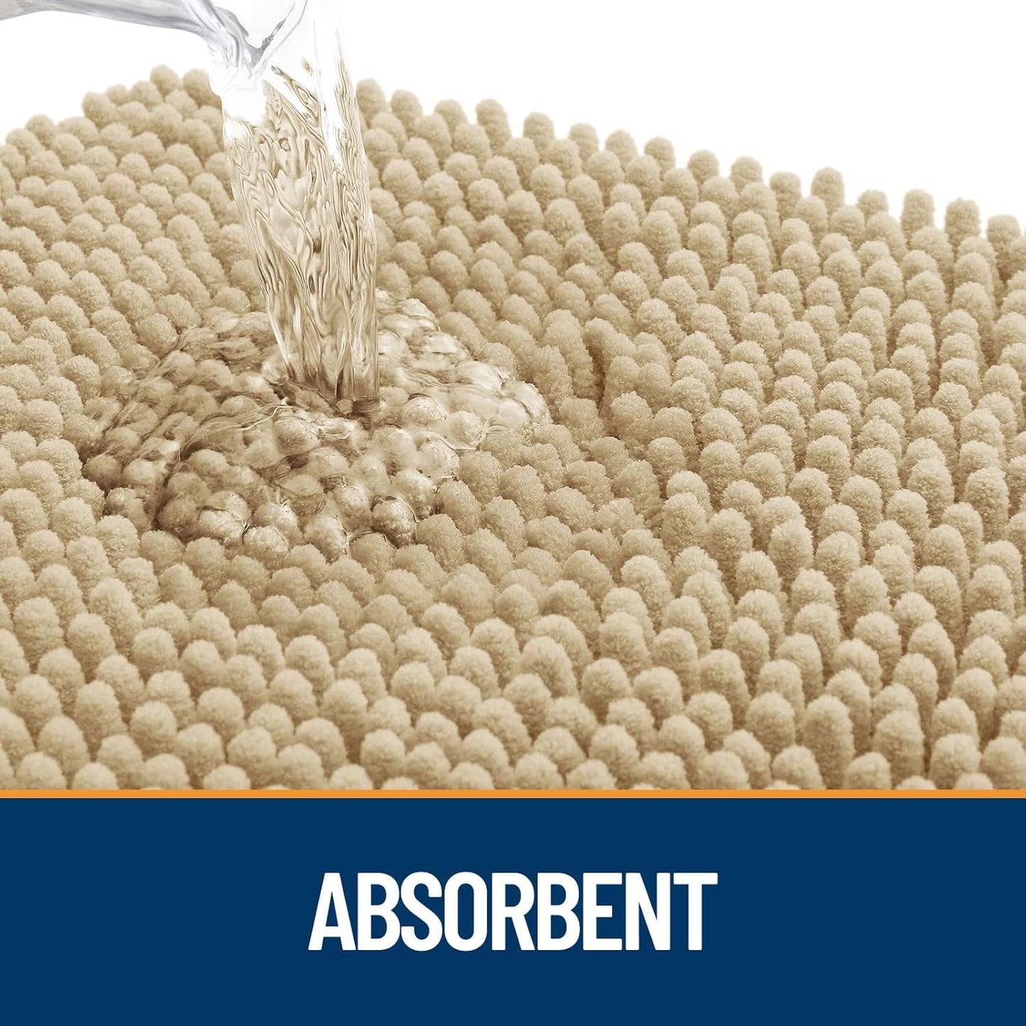 OLANLY Dog Door Mat - Absorbent Non-Slip Mud Mat for Paws | 70x24 Beige Chenille Design