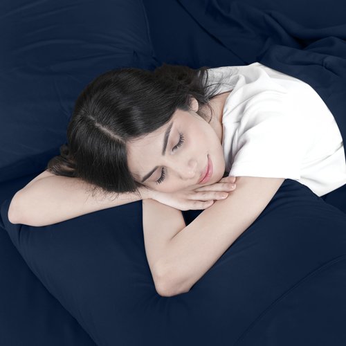 Utopia Bedding Twin Bed Sheets Set - Pack of 2 Sheet Sets - Perfect for Spa, Hotel, & Guest Bedroom - Brushed Microfiber - Shrinkage and Fade Resistant - Easy Care (Navy)