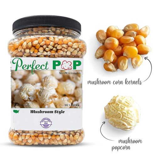Concession Essentials Gourmet Mushroom Popcorn Kernels - Extra Large 4lbs for Perfect Popping