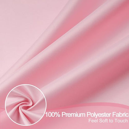 AooHome 36x72 inch Stall Shower Curtain Liner, Polyester Classic Solid Color Shower Curtain with Hooks, Weighted Hem, Waterproof, Pink