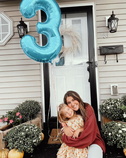 Pearlescent Blue Number 9 Balloon - 40 Inch Giant Birthday Decoration for Boys & Girls