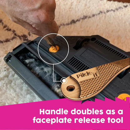 Pikk-it® Vacuum Hair Removal Tool - Effortlessly Eliminates Tangled Hair | Twin Pack for Pets & Humans