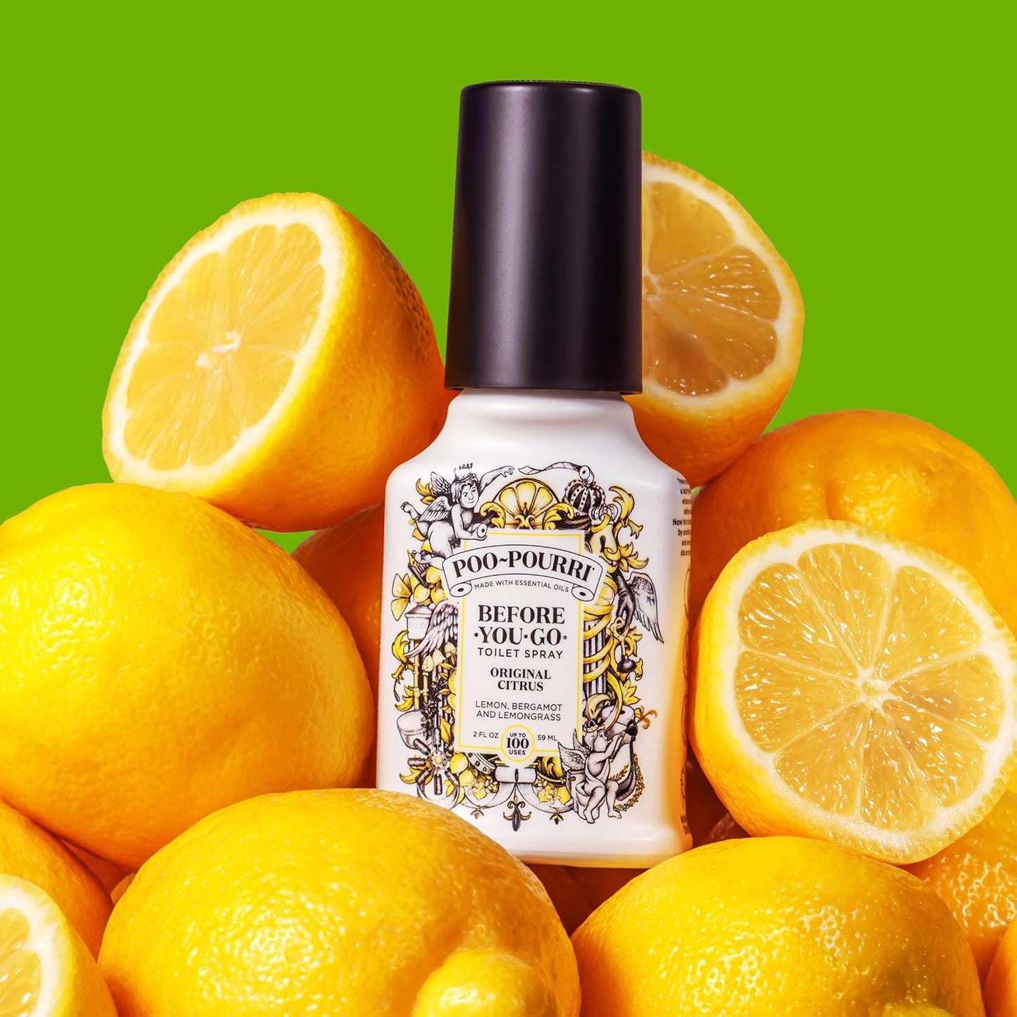 Poo-Pourri Before-You-Go Toilet Spray - Lavender Vanilla, 2 Fl Oz | Essential Oil Bathroom Deodorizer, TSA Approved