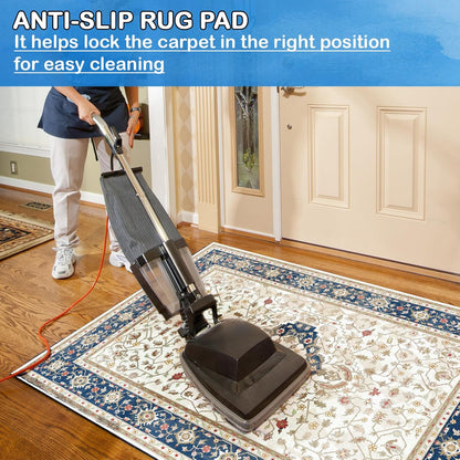 Skiennix Non-Slip Rug Pad - 100% Waterproof & Durable 5 x 7 ft for All Floors | Secure & Safe