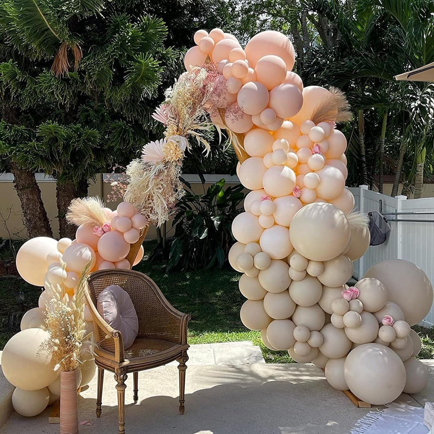 PartyWoo Pearl Beige Balloons - 50pcs 12 Inch Off White Latex Helium Balloons for Weddings & Events