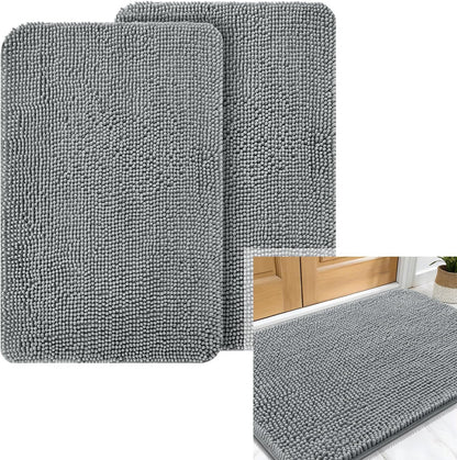 OLANLY Dog Door Mat Set - 3-Piece Bundle with 30x20 Size in Grey for Easy Cleaning & Durability