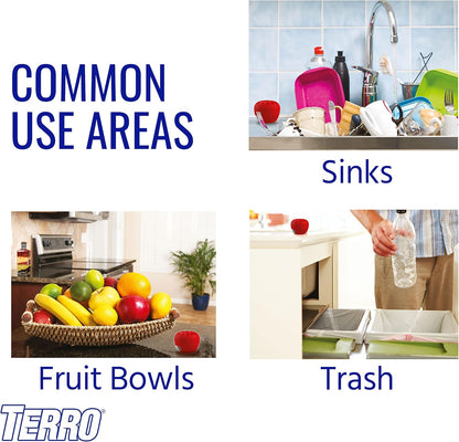 Terro T2502 Indoor Fruit Fly Trap - Ready-to-Use with Built-In Window | 2 Traps + 90-Day Lure Supply