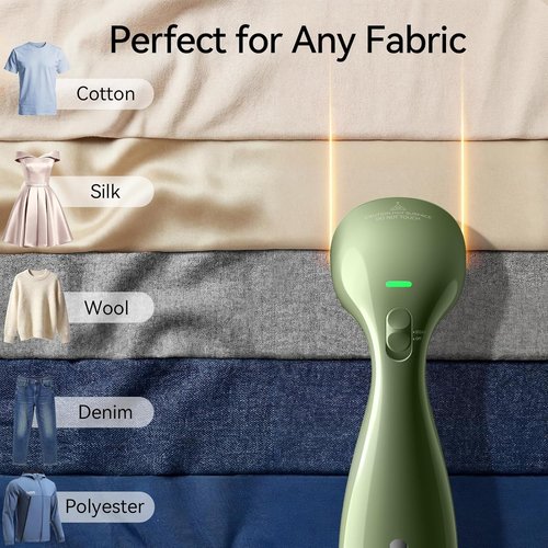 HiLIFE Portable Handheld Clothes Steamer - 240ml Capacity, 700W Strong Steam for Home & Travel | Olive Green