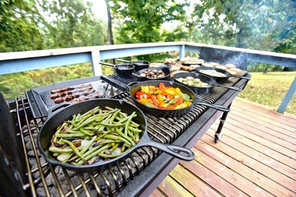 Lodge Cast Iron Griddle - Seasoned Jumbo Chef’s Serving Platter, 15 x 12.25 Inches