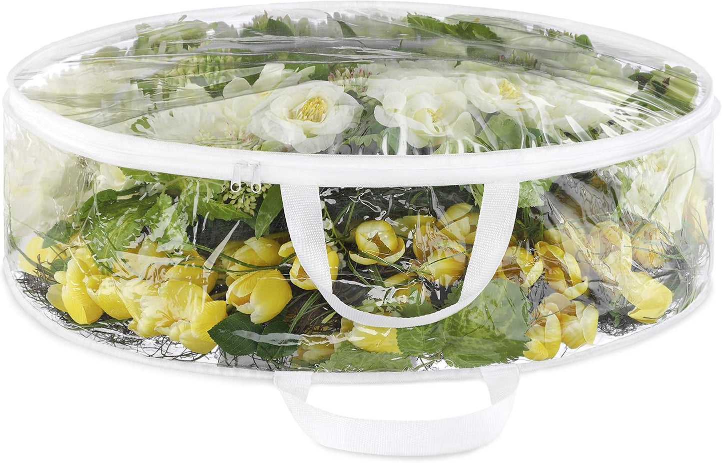 Whitmor Wreath Storage Bag - Clear Design for Easy Visibility | Durable & Spacious 30-Inch Size