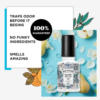 Poo-Pourri Before-You-Go Toilet Spray - Fresh Air & Mint, 2 Fl Oz | Jasmine Scented Solution