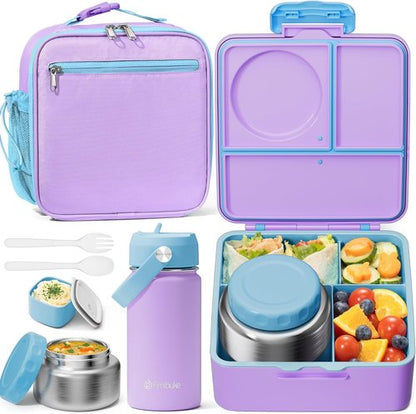 Fimibuke Kids Bento Lunch Box - Leakproof & Insulated with 8.5 OZ Food Jar | Perfect for Back to School