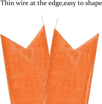 Hongsome Fall Bows for Wreaths - Decorative Orange Burlap & Glitter String | 2 PCS for Autumn Decor