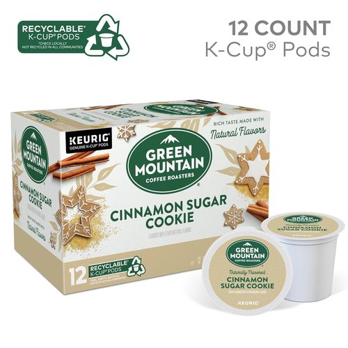 Green Mountain Coffee Roasters Light Roast Pods - Cinnamon Sugar Cookie Flavor | 12 Count