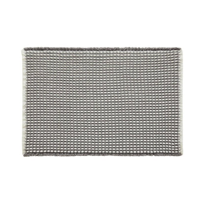 TYUU Waffle Bath Mat, Boho Bathroom Rugs Non Slip Washable Super Absorbent Quick Dry Bath Mat Farmhouse Bathroom Decor, 30"x20" Grey and White
