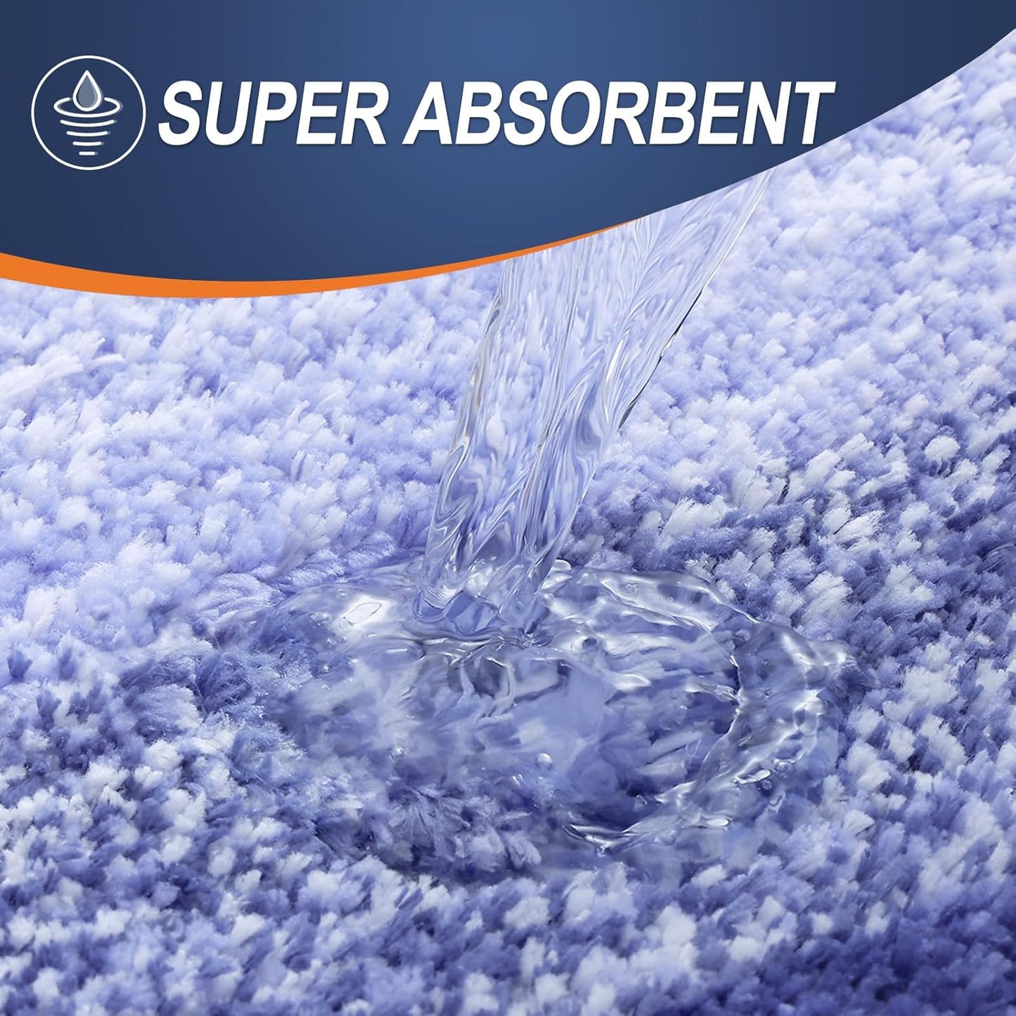 OLANLY Bathroom Rugs - Extra Soft Microfiber Mat 34x21 | Quick Dry & Machine Washable, Blue-Violet