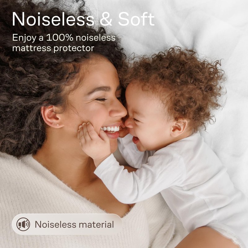 Niagara Cotton Mattress Pad Queen 60x80 - Non Noisy Cooling Breathable Ultra Plush Absorbent Protector Extra Deep Fits 20 Inches Deep Mattress