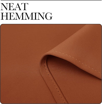 NICETOWN Burnt Orange Blackout Curtains - Extra Long Grommet Panels for Sliding Door, 55x120 Inches, 2 Pieces
