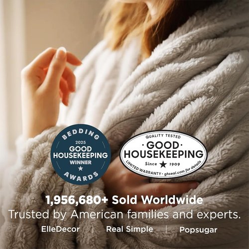 Bedsure GentleSoft Throw Blanket - Cozy Beige Fleece Blanket for Couch | 50x70 Inches