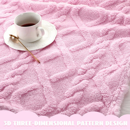 VitalCozy 4 Pcs Fleece Baby Blankets for Boys Girls 3D Soft Plush Warm Baby Receiving Blankets 30" x 40" Cozy Fluffy Infant Toddler Newborn Swaddling Blanket for Crib Nursery Bed(Light Color)