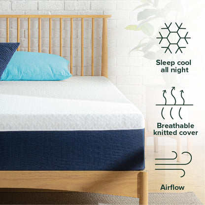 Zinus 12 Inch Queen Cooling Comfort Hybrid Mattress - Fiberglass Free, Medium Firm, Motion Isolation, Certified Safe Foams