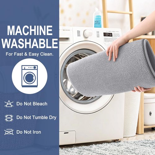 OLANLY Bathroom Rugs Sets 2 Piece, Soft Absorbent Memory Foam Bath Mats and U-Shaped Toilet Rug Set, Machine Washable Bath Mats for Bathroom, Home Decor Accessories (30"x20"+24"x20", Grey)