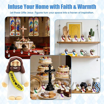 Little Jesus | 120 Mini Figurines Set - Cute Baby Jesus Pocket Gifts for Easter & Baptism