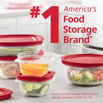 Rubbermaid EasyStore 14-Piece Food Storage Container Set - Square & Round with Lids