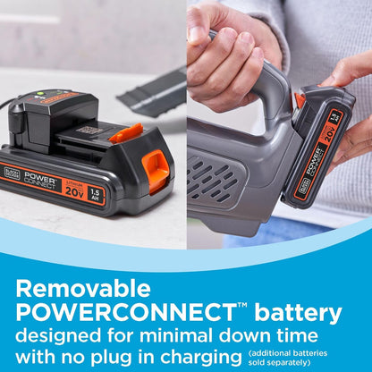 BLACK+DECKER 20V Dustbuster Portable Handheld Vacuum - Cordless, Rechargeable for Home & Car