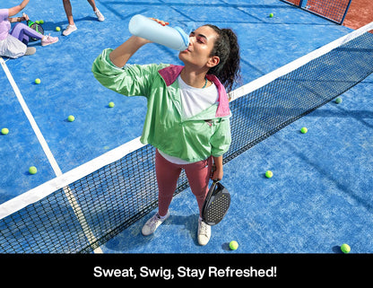 POWCAN 26 oz Insulated Water Bottle - 2-in-1 Straw & Spout Lid | Leak-Proof, Keeps Drinks Cold 24H, Dark Knight