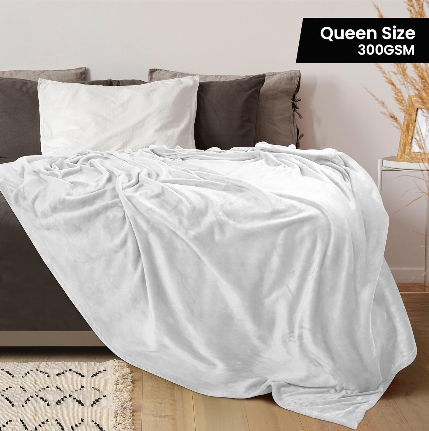 Utopia Bedding Fleece Blanket - Luxury Soft 300GSM Queen Size (90x90 Inch) | Bulk Pack of 9