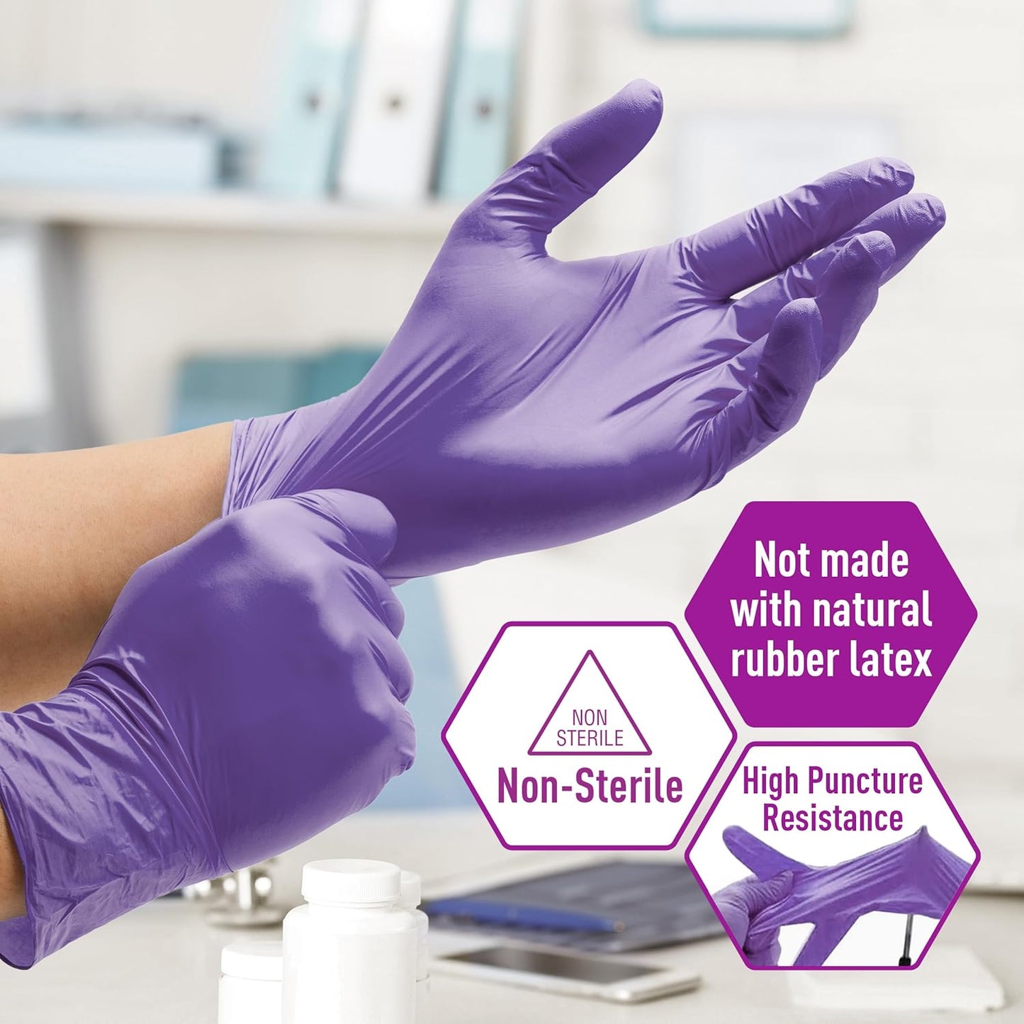 MedPride Powder-Free Nitrile Exam Gloves - Small Size | Pack of 100 for Superior Protection