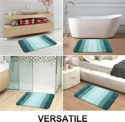 OLANLY Large Bathroom Rugs Mat 54x24, Extra Soft Absorbent Microfiber Bath Rugs, Rubber Backing, Quick Dry, Washable Bath Mat for Bathroom Floor, Tub and Shower, Home Decor Accessories, Blackish Green