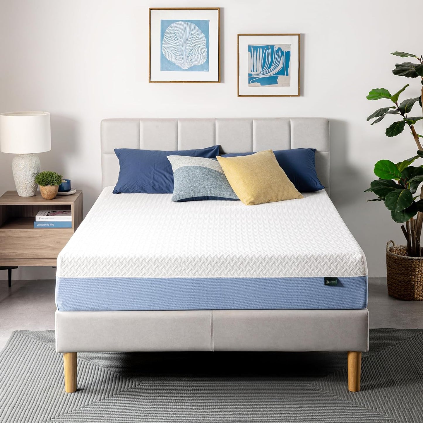 Zinus 10 Inch King Cooling Memory Foam Mattress - Fiberglass Free, Medium Feel, Breathable Layers