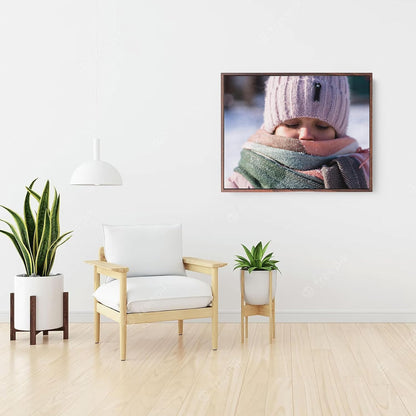 P&L ART Personalized Canvas Prints - Transform Photos into Stunning Wall Art | 12x16 Walnut Framed Decor