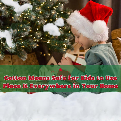 QZYL Snow Fluff | 18 Oz Vacuum Packaged Artificial Snow for Christmas Decor & Winter Displays