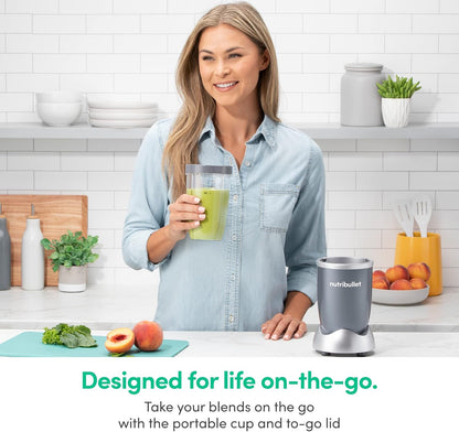 Nutribullet Personal Blender - 24 Ounce Capacity for Smoothies & Food Prep | 600 Watt, Gray (Pack of 2)