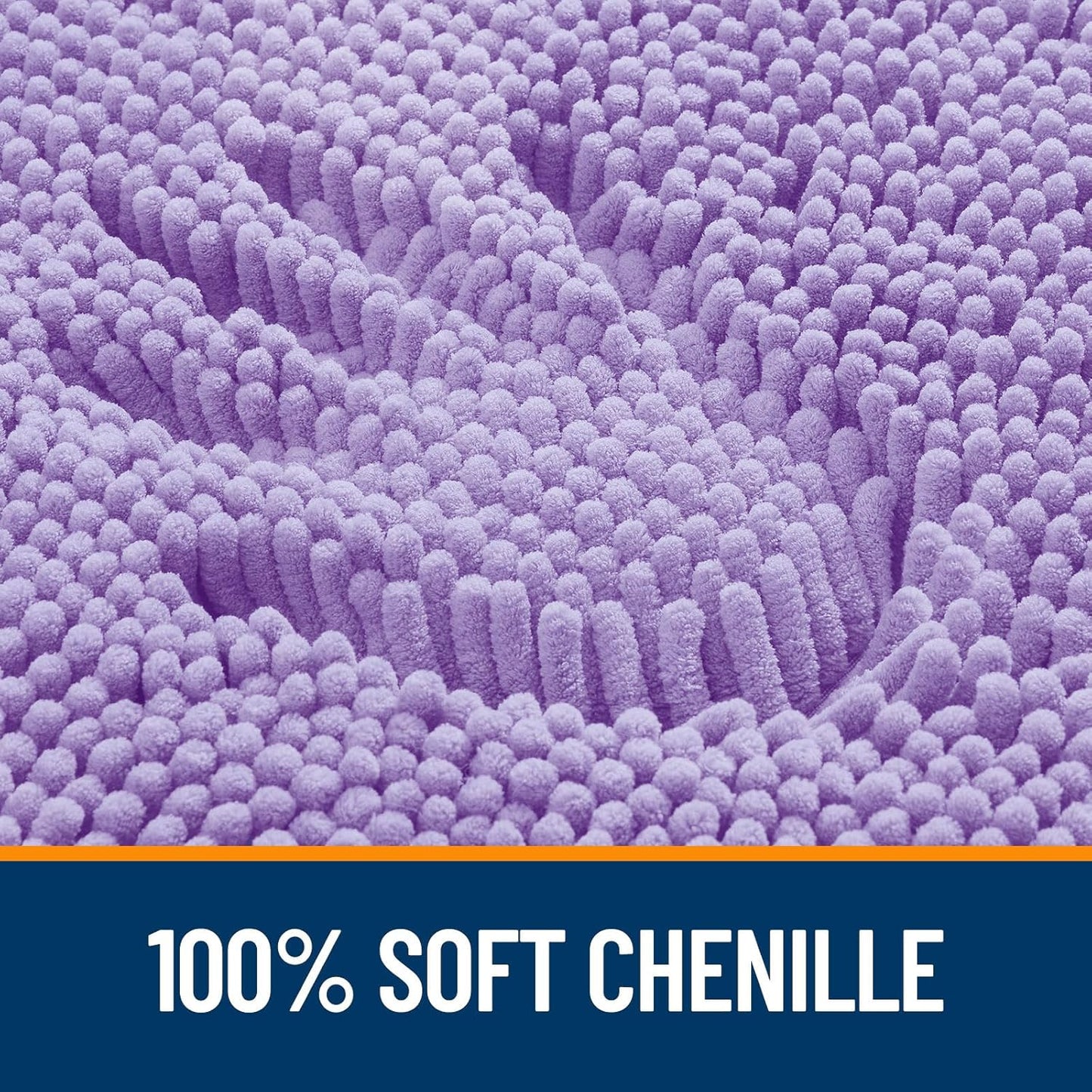 OLANLY Bathroom Runner Rugs - Soft Absorbent Chenille Bath Mats | Quick Dry, Machine Washable, 70x24, Lavender