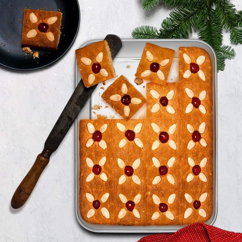 E-far Stainless Steel Baking Pans Set of 3 | Non-Toxic Rectangle Bakeware for Cakes, Lasagna & More - 12.5/10.5/9.4 Inch