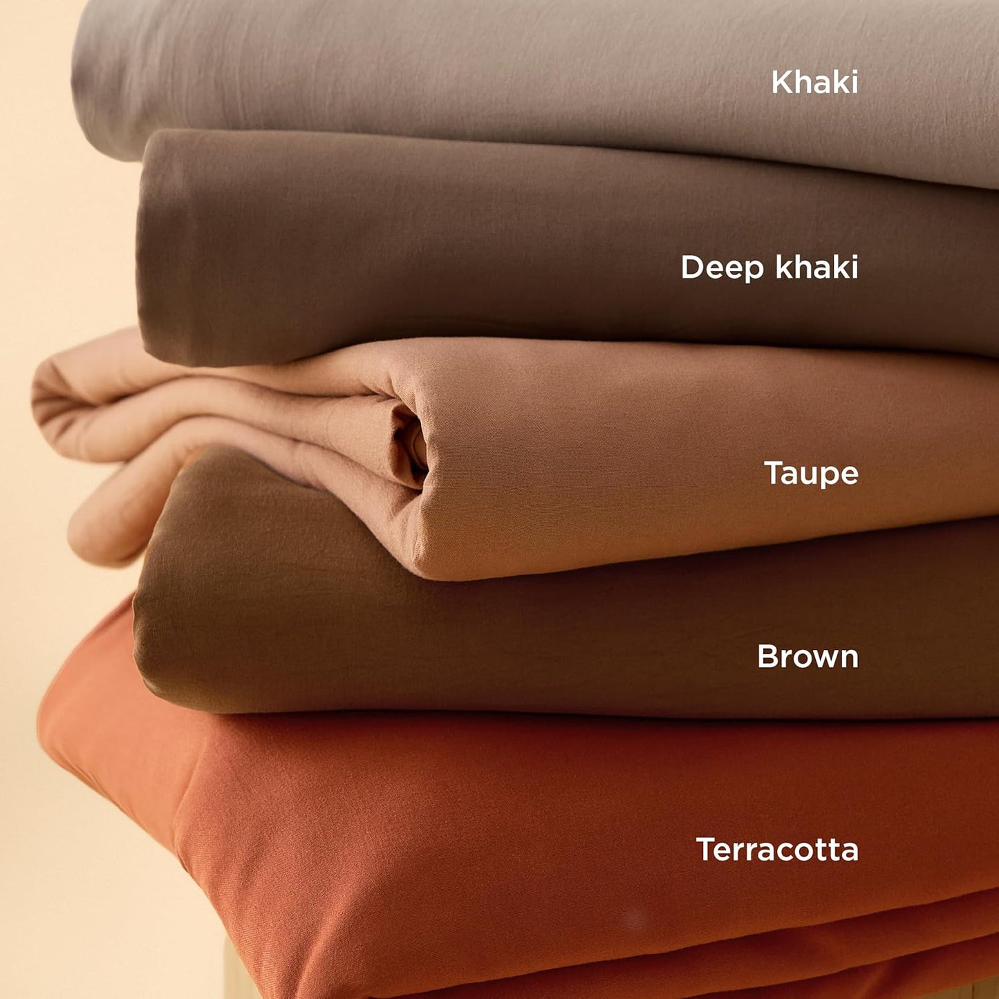 Bedsure King Size Duvet Cover Set - Extra Soft Taupe Prewashed Cotton-Like Polyester, 3 Pieces with Zipper Closure