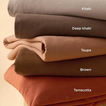 Bedsure King Size Duvet Cover Set - Extra Soft Taupe Prewashed Cotton-Like Polyester, 3 Pieces with Zipper Closure