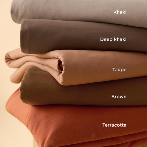 Bedsure Coffee Duvet Cover Queen Size - 3 Pieces Prewashed Cotton-Like Polyester Extra Soft Bedding Set, Includes 1 Duvet Cover 90x90 Inches with Zipper Closure & 2 Pillow Shams, No Comforter